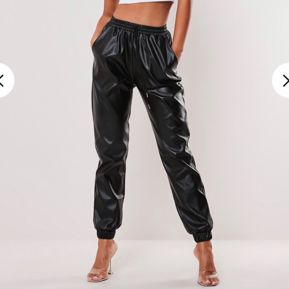 Faux Leather Jogger Pant